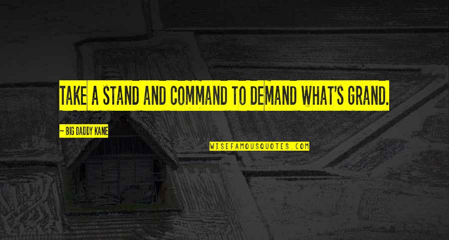Jewellers Bench Quotes By Big Daddy Kane: Take a stand and command to demand what's Jewellers Bench Quotes By Big Daddy Kane: Take a stand and command to demand what's