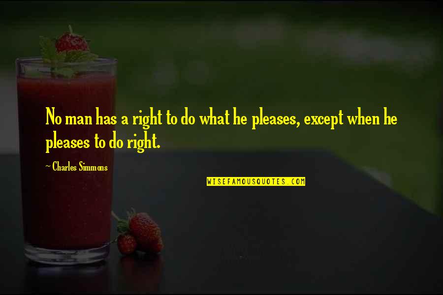 Jfk Costner Quotes By Charles Simmons: No man has a right to do what
