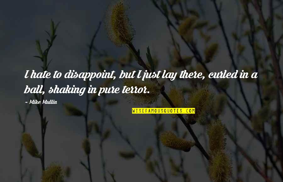 Jianmin Wu Quotes By Mike Mullin: I hate to disappoint, but I just lay