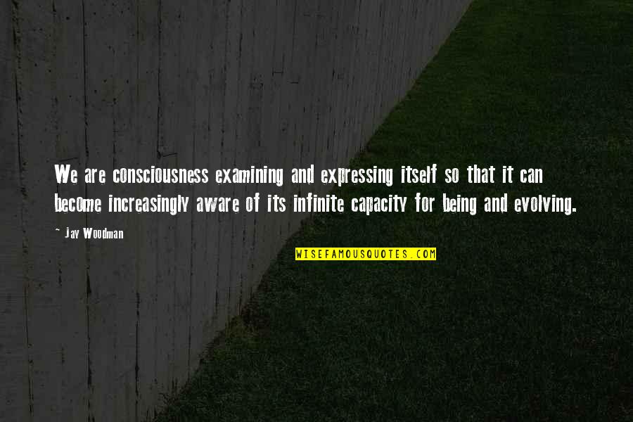 Jianna Ballard Quotes By Jay Woodman: We are consciousness examining and expressing itself so Jianna Ballard Quotes By Jay Woodman: We are consciousness examining and expressing itself so