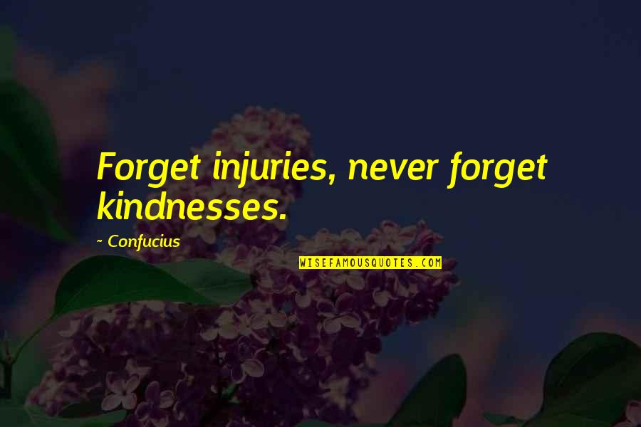 Jiaqing Pottery Quotes By Confucius: Forget injuries, never forget kindnesses.