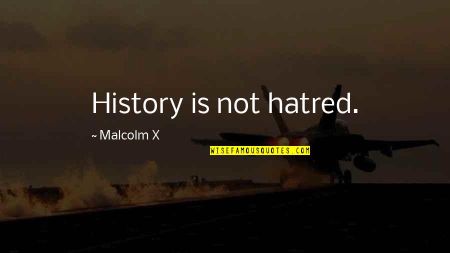 Jibby Chow Quotes By Malcolm X: History is not hatred.