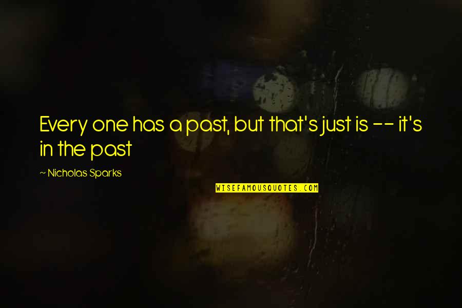 Jiggle Quotes By Nicholas Sparks: Every one has a past, but that's just Jiggle Quotes By Nicholas Sparks: Every one has a past, but that's just