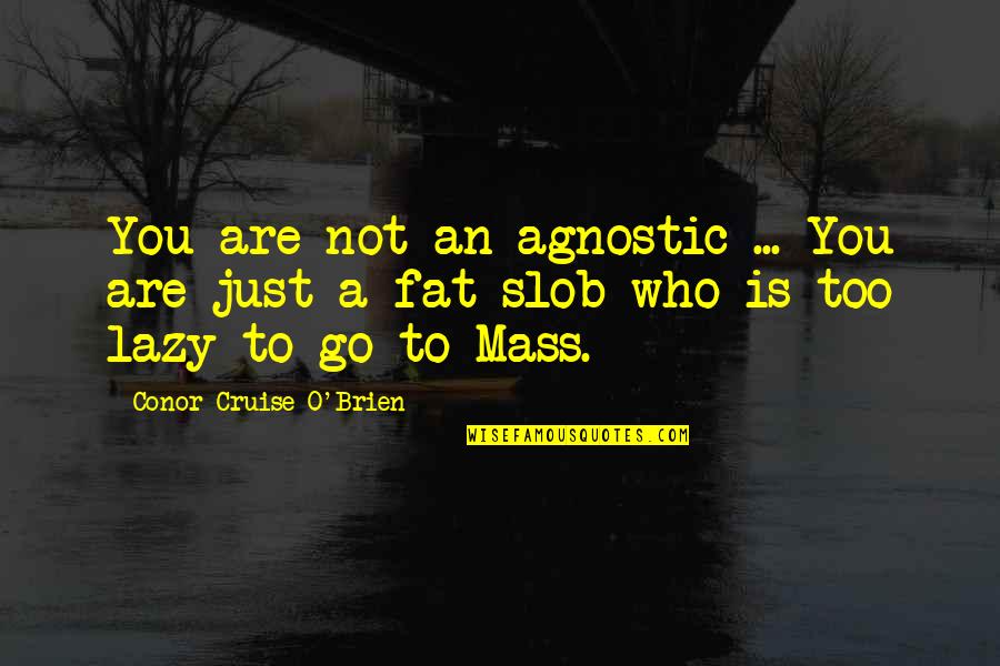 Jiggling Girls Quotes By Conor Cruise O'Brien: You are not an agnostic ... You are