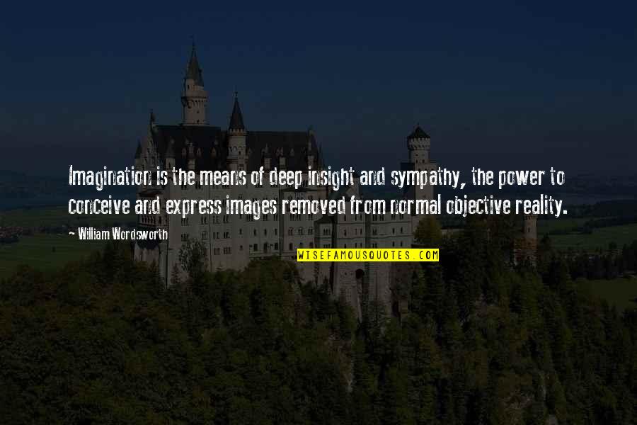 Jihadism In America Quotes By William Wordsworth: Imagination is the means of deep insight and Jihadism In America Quotes By William Wordsworth: Imagination is the means of deep insight and