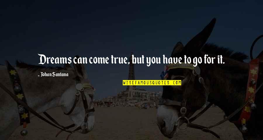 Jihane Boury Quotes By Johan Santana: Dreams can come true, but you have to Jihane Boury Quotes By Johan Santana: Dreams can come true, but you have to