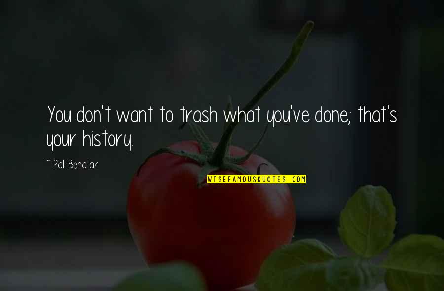 Jihoon Seventeen Quotes By Pat Benatar: You don't want to trash what you've done;