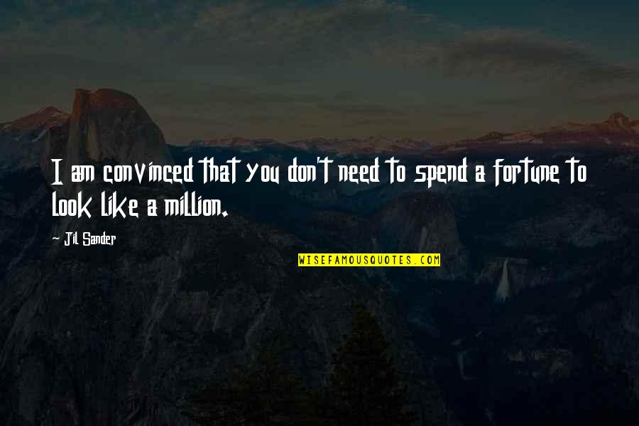 Jil Sander Quotes By Jil Sander: I am convinced that you don't need to