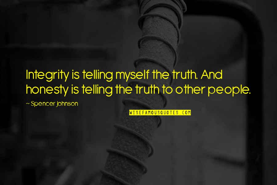 Jilbab Quotes By Spencer Johnson: Integrity is telling myself the truth. And honesty