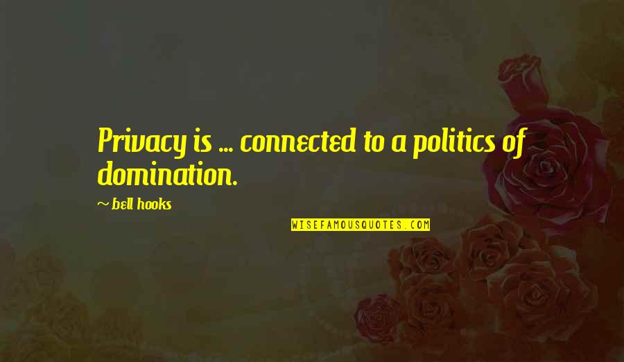 Jillian Bell Quotes By Bell Hooks: Privacy is ... connected to a politics of