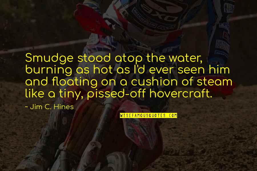 Jim C Hines Quotes By Jim C. Hines: Smudge stood atop the water, burning as hot