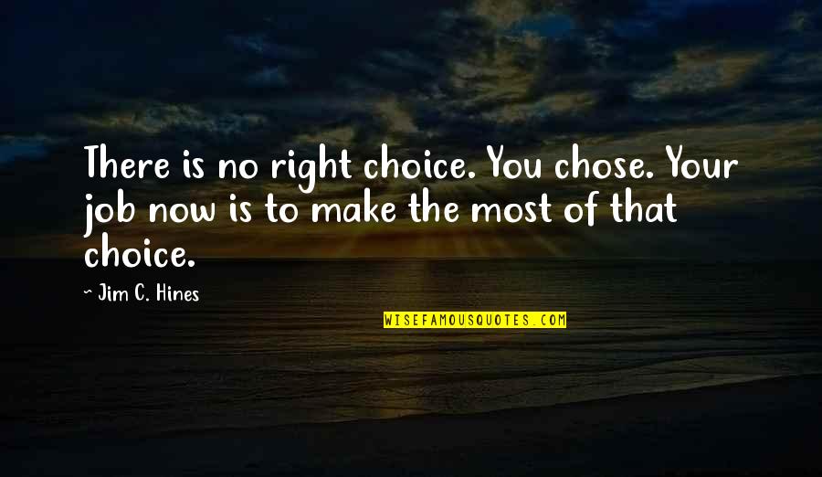 Jim C Hines Quotes By Jim C. Hines: There is no right choice. You chose. Your