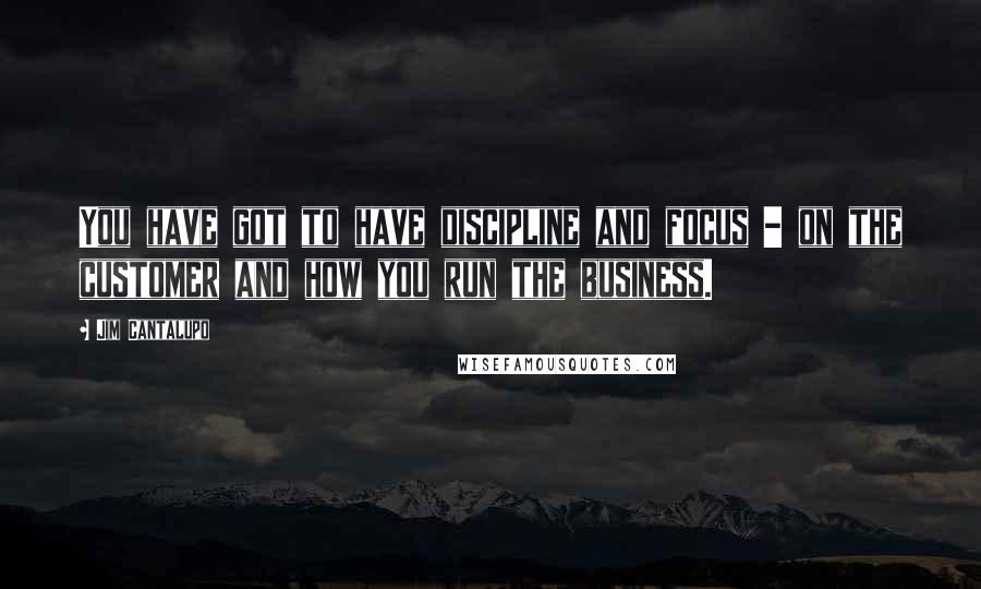 Jim Cantalupo quotes: You have got to have discipline and focus - on the customer and how you run the business.