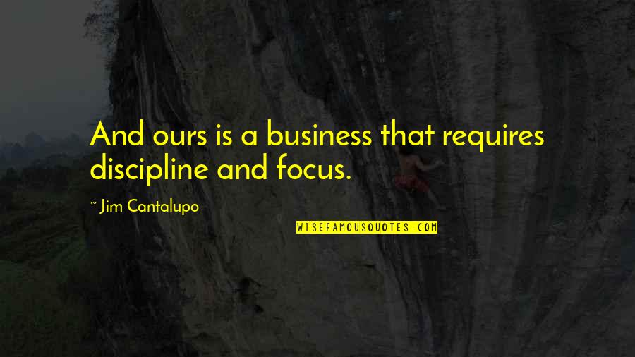 Jim Cantalupo Quotes By Jim Cantalupo: And ours is a business that requires discipline