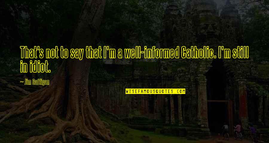 Jim Gaffigan Quotes By Jim Gaffigan: That's not to say that I'm a well-informed