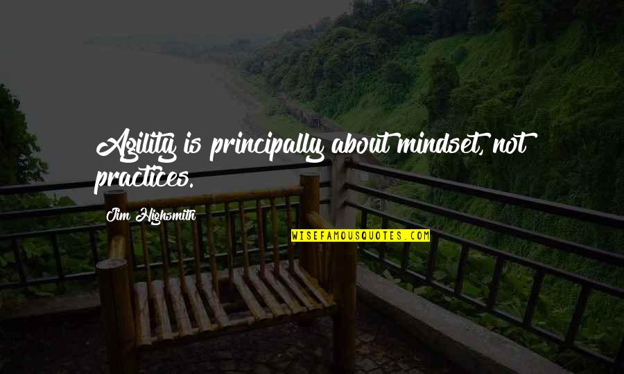 Jim Highsmith Quotes By Jim Highsmith: Agility is principally about mindset, not practices.