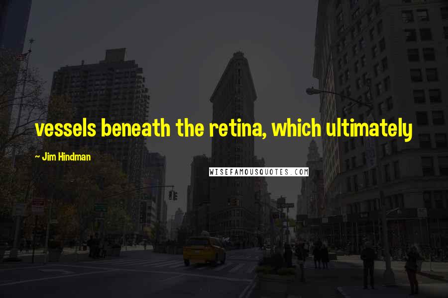 Jim Hindman quotes: vessels beneath the retina, which ultimately