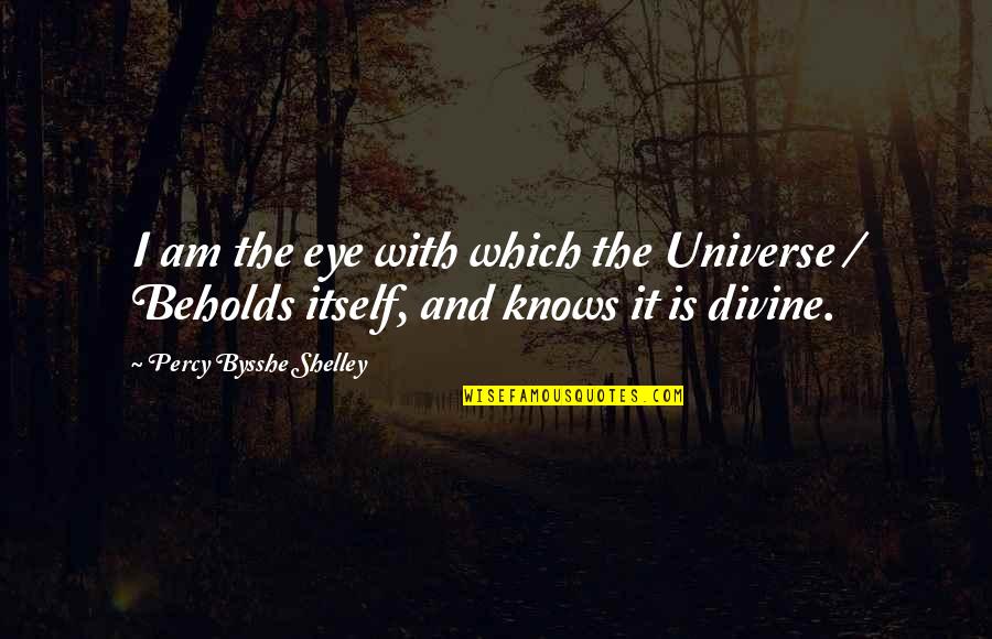 Jim Kwik Quotes By Percy Bysshe Shelley: I am the eye with which the Universe