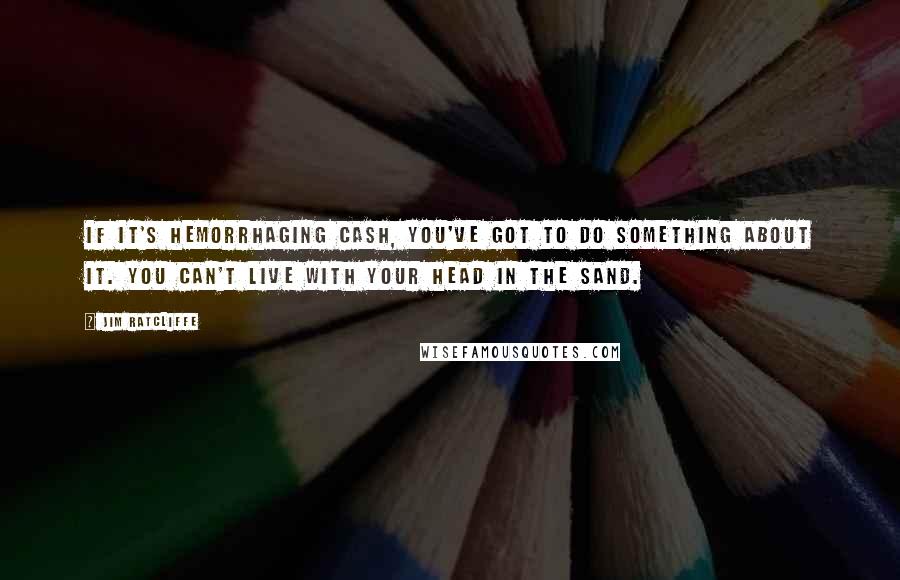 Jim Ratcliffe quotes: If it's hemorrhaging cash, you've got to do something about it. You can't live with your head in the sand.