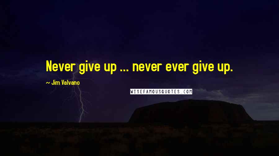 Jim Valvano quotes: Never give up ... never ever give up.