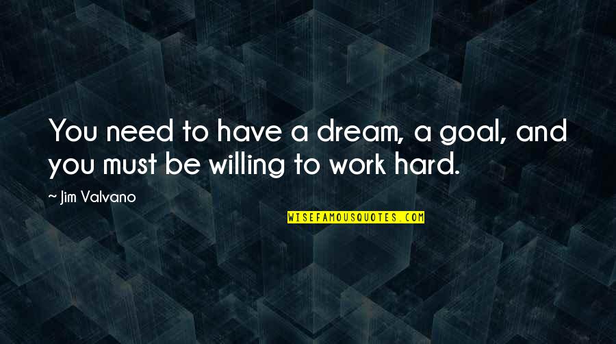 Jim Valvano Quotes By Jim Valvano: You need to have a dream, a goal,