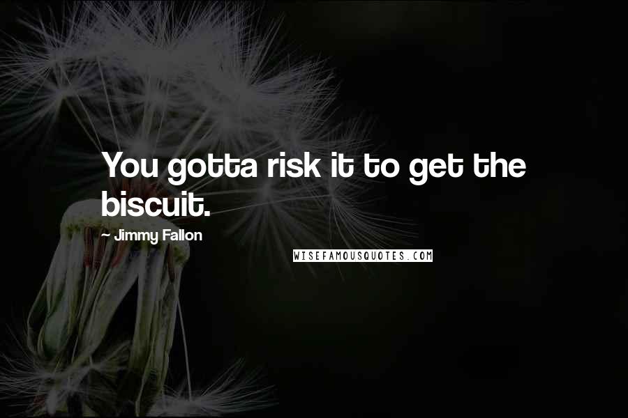 Jimmy Fallon quotes: You gotta risk it to get the biscuit.