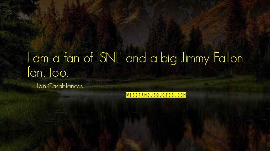 Jimmy Fallon Quotes By Julian Casablancas: I am a fan of 'SNL' and a