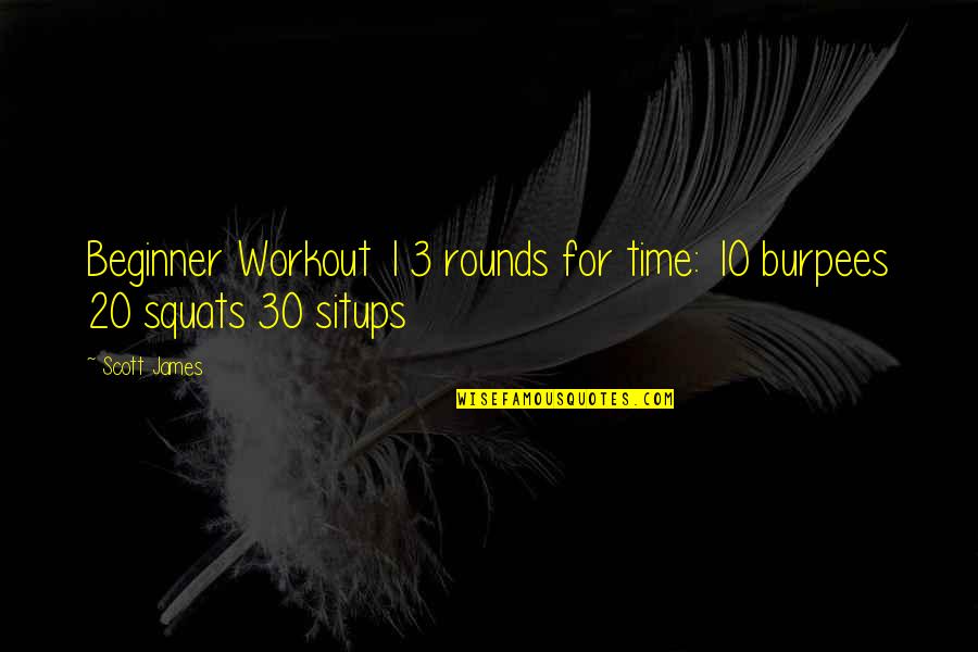 Jimmy Hill Quotes By Scott James: Beginner Workout 1 3 rounds for time: 10