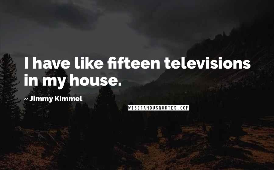 Jimmy Kimmel quotes: I have like fifteen televisions in my house.