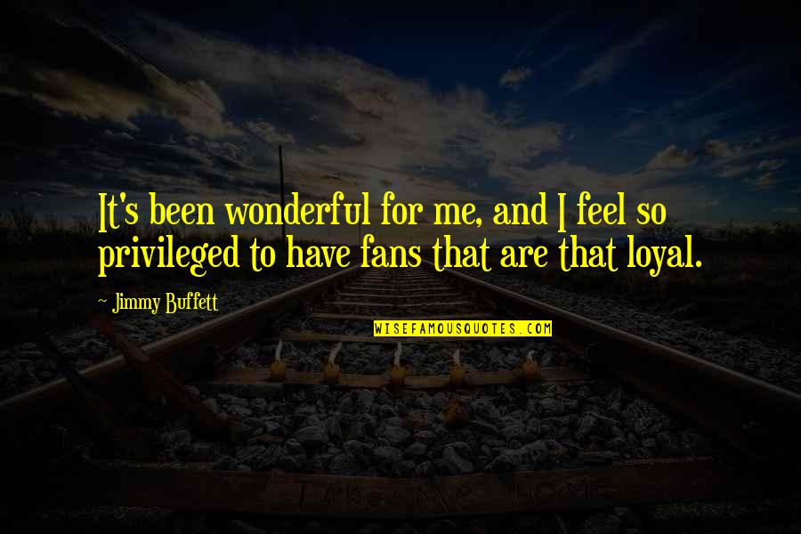 Jimmy's Quotes By Jimmy Buffett: It's been wonderful for me, and I feel