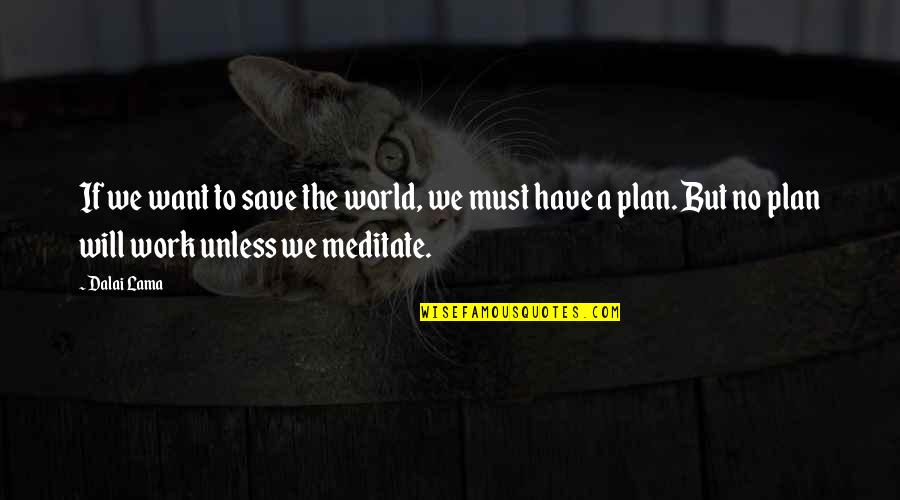 Jineteras Quotes By Dalai Lama: If we want to save the world, we
