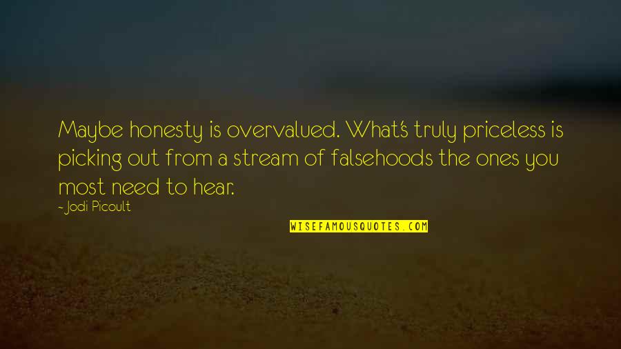 Jing-si Aphorism Quotes By Jodi Picoult: Maybe honesty is overvalued. What's truly priceless is