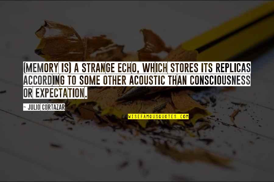 Jinhee Quotes By Julio Cortazar: (memory is) A strange echo, which stores its