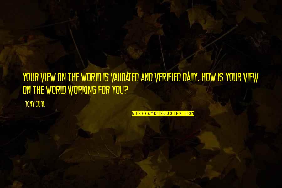 Jinhee Quotes By Tony Curl: Your view on the world is validated and