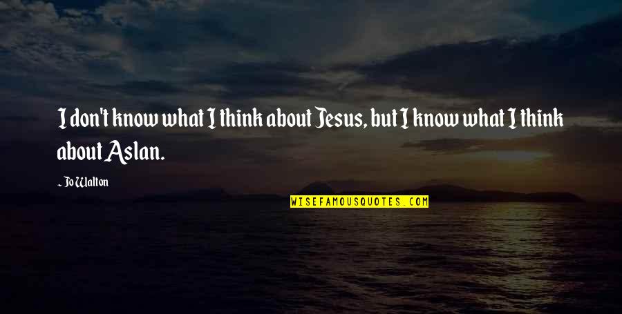 Jinnah Hospital Quotes By Jo Walton: I don't know what I think about Jesus,