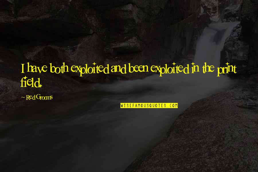 Jitomir Sunglasses Quotes By Red Grooms: I have both exploited and been exploited in