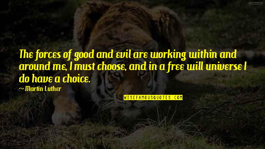 Jiu Jitsu White Belt Quotes By Martin Luther: The forces of good and evil are working Jiu Jitsu White Belt Quotes By Martin Luther: The forces of good and evil are working