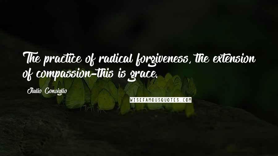 Jiulio Consiglio quotes: The practice of radical forgiveness, the extension of compassion-this is grace.