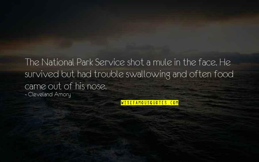 Jivko Moutafov Quotes By Cleveland Amory: The National Park Service shot a mule in Jivko Moutafov Quotes By Cleveland Amory: The National Park Service shot a mule in