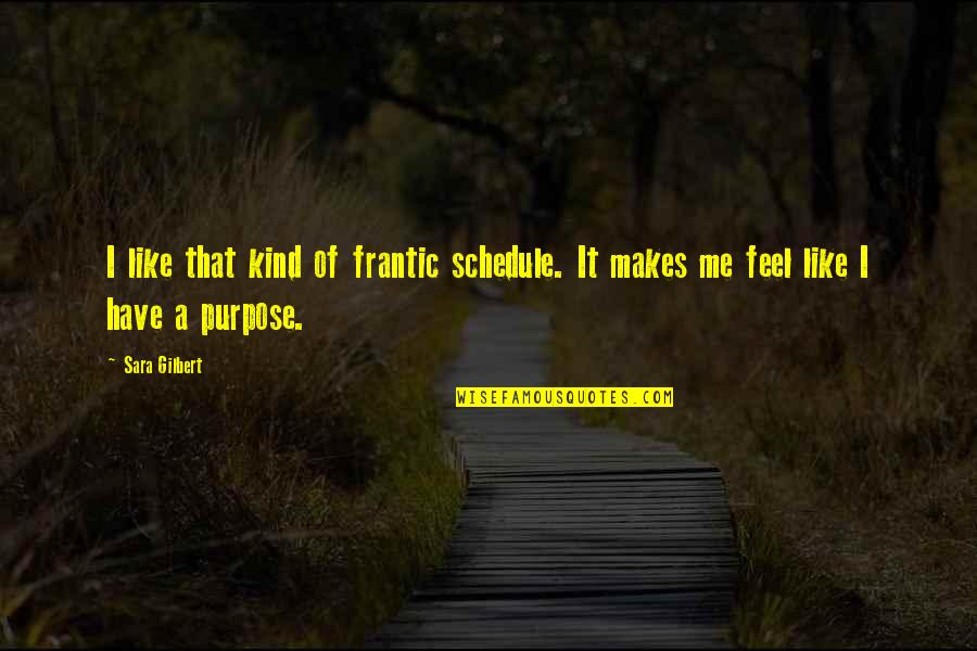 Jj Abrams Star Wars Quote Quotes By Sara Gilbert: I like that kind of frantic schedule. It