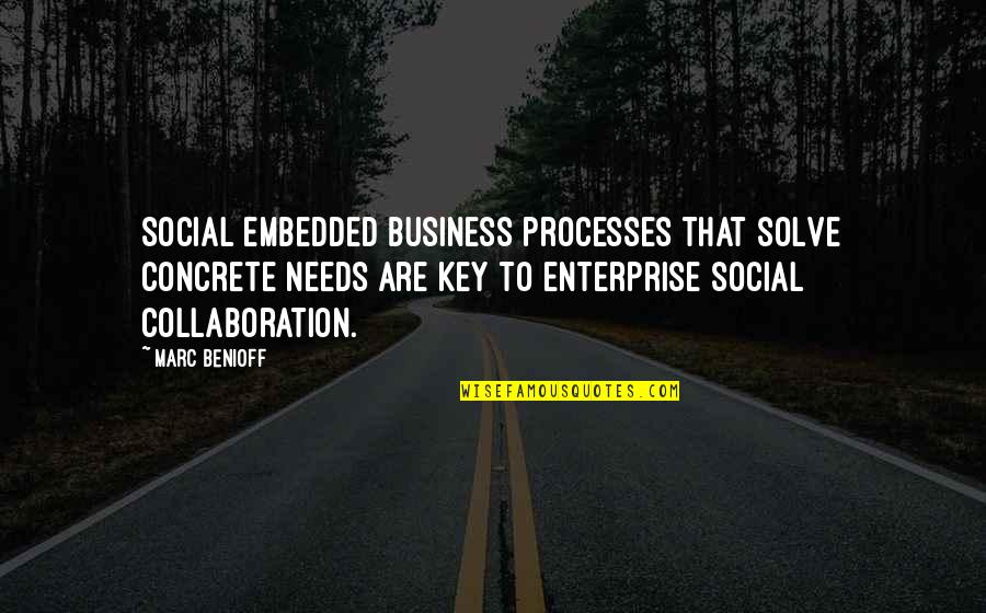 Joacim Jake Quotes By Marc Benioff: Social embedded business processes that solve concrete needs Joacim Jake Quotes By Marc Benioff: Social embedded business processes that solve concrete needs