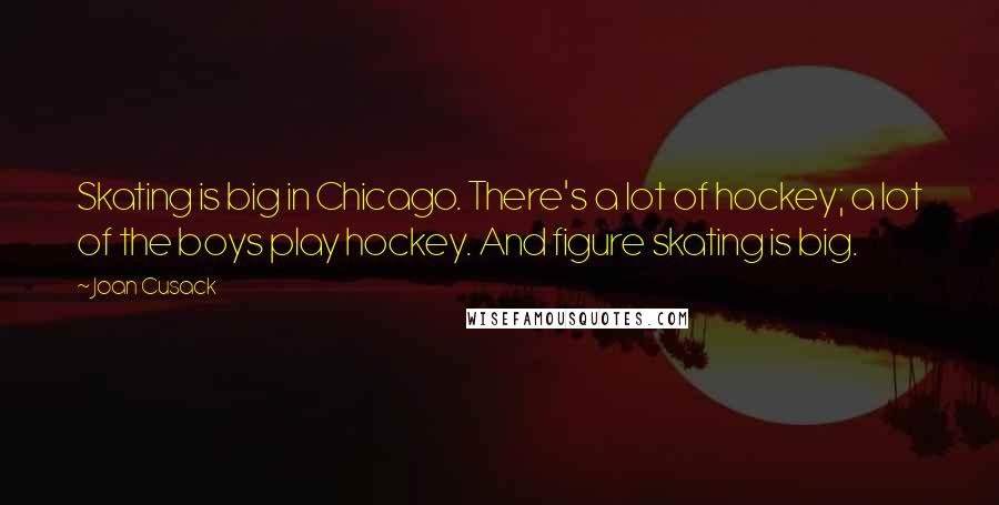 Joan Cusack quotes: Skating is big in Chicago. There's a lot of hockey; a lot of the boys play hockey. And figure skating is big.