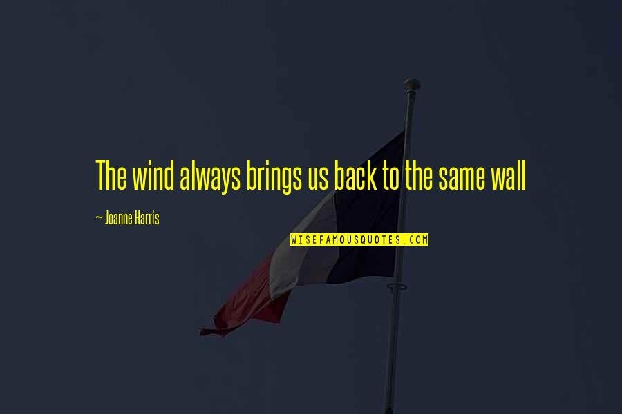 Joanne's Quotes By Joanne Harris: The wind always brings us back to the