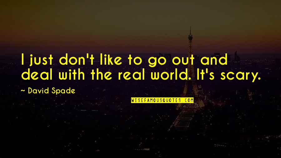 Jobbers World Quotes By David Spade: I just don't like to go out and