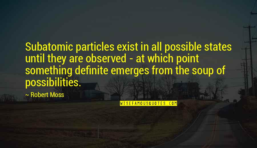 Jobinja Quotes By Robert Moss: Subatomic particles exist in all possible states until
