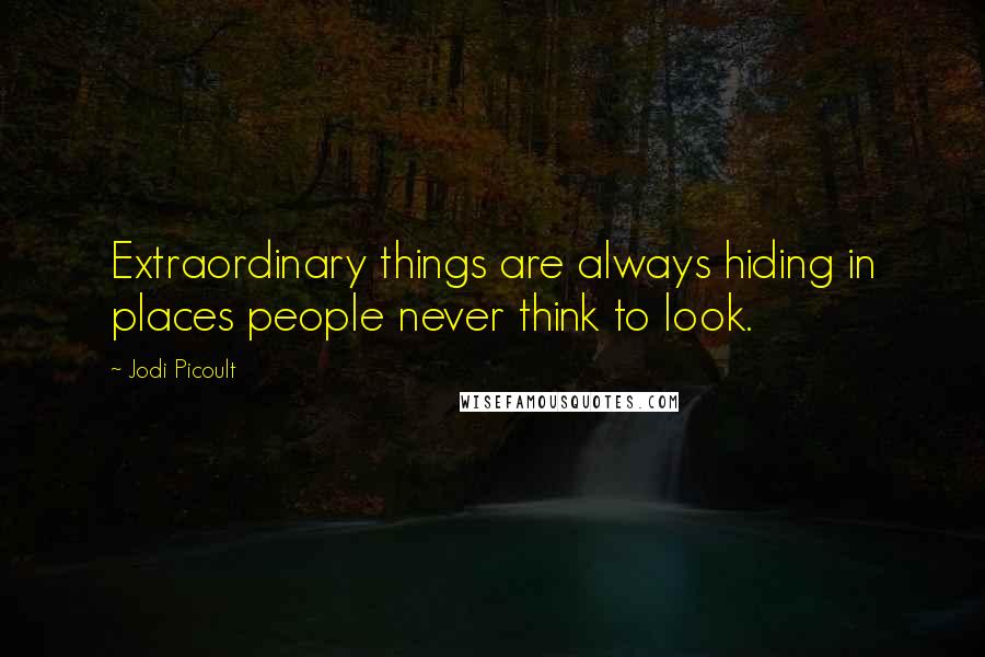 Jodi Picoult quotes: Extraordinary things are always hiding in places people never think to look.