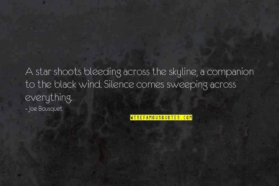 Joe Bousquet Quotes By Joe Bousquet: A star shoots bleeding across the skyline, a Joe Bousquet Quotes By Joe Bousquet: A star shoots bleeding across the skyline, a