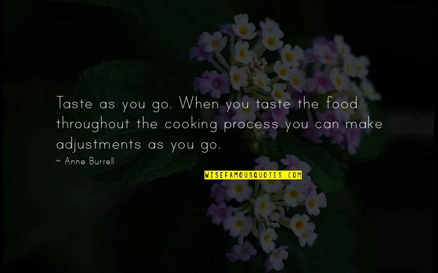 Joe Colombo Quotes By Anne Burrell: Taste as you go. When you taste the