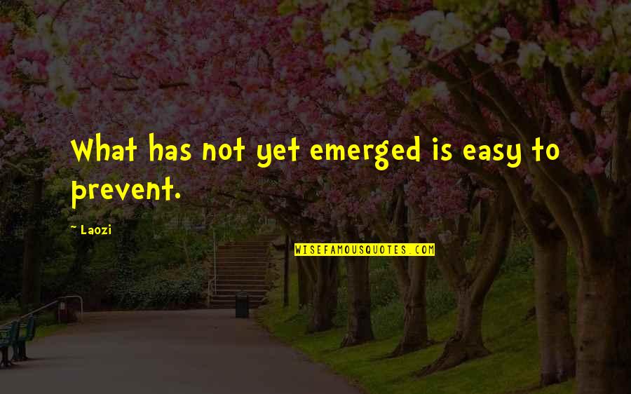 Joe Dispenza Becoming Supernatural Quotes By Laozi: What has not yet emerged is easy to