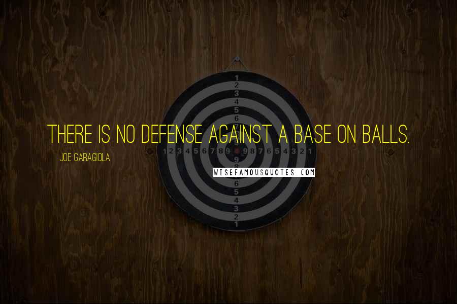 Joe Garagiola quotes: There is no defense against a base on balls.